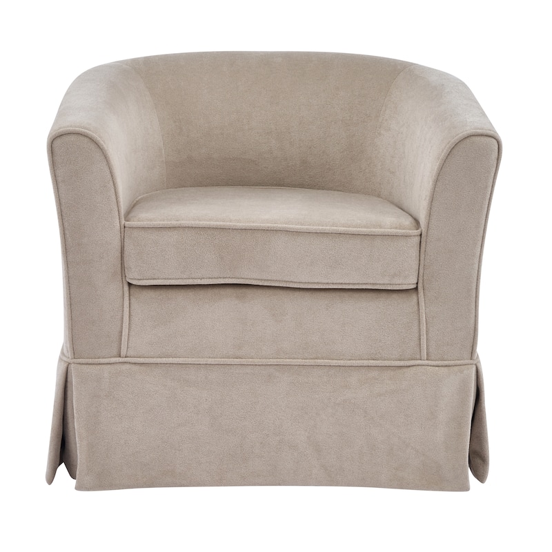 Cecilia Natural Fabric Swivel Chair with Loose Cover by Christopher Knight Home - 28.75" L x 28.00" W x 28.00" H