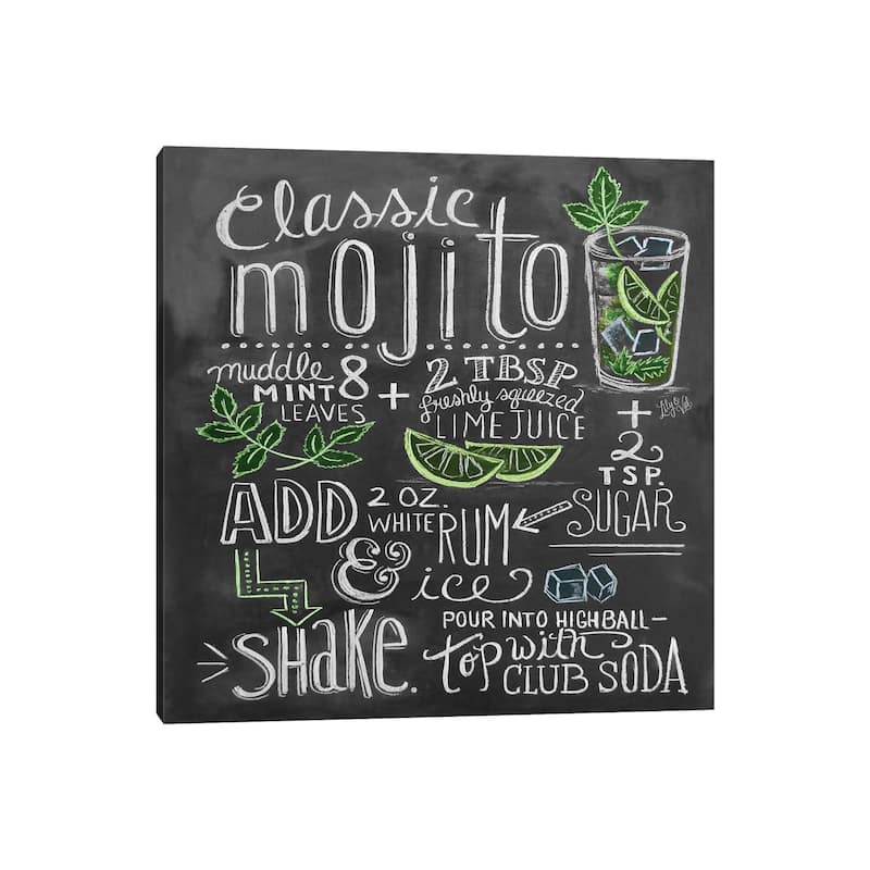 iCanvas "Classic Mojito Recipe" by Lily & Val Canvas Print