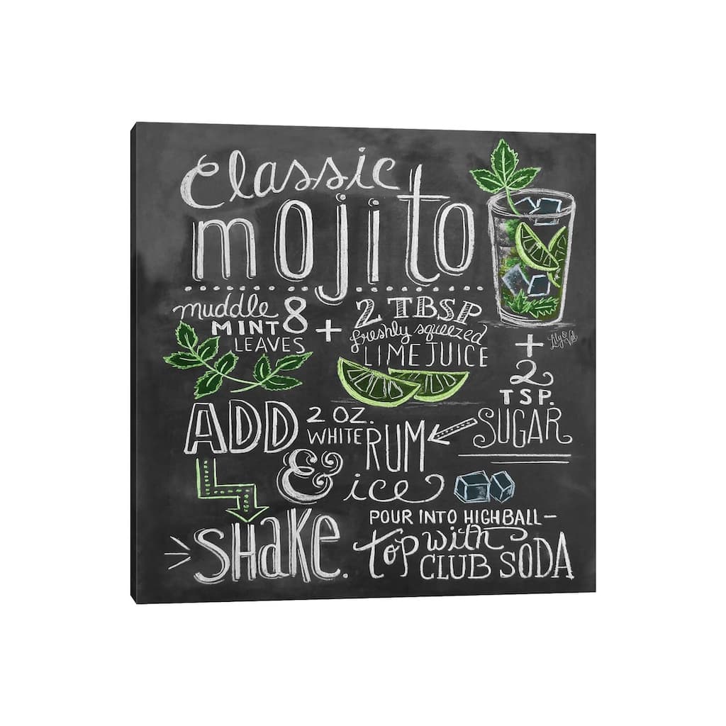 iCanvas "Classic Mojito Recipe" by Lily & Val Canvas Print