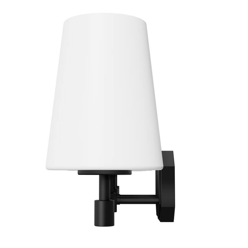 Hunter Nolita Vanity Wall Light - Bathroom - Contemporary, Transitional - White Glass Shades - Damp Rated!