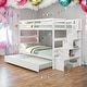 preview thumbnail 13 of 24, Modern & Clean Design Twin over Twin Bunk Beds With Twin Trundle and Stairway Storage Function