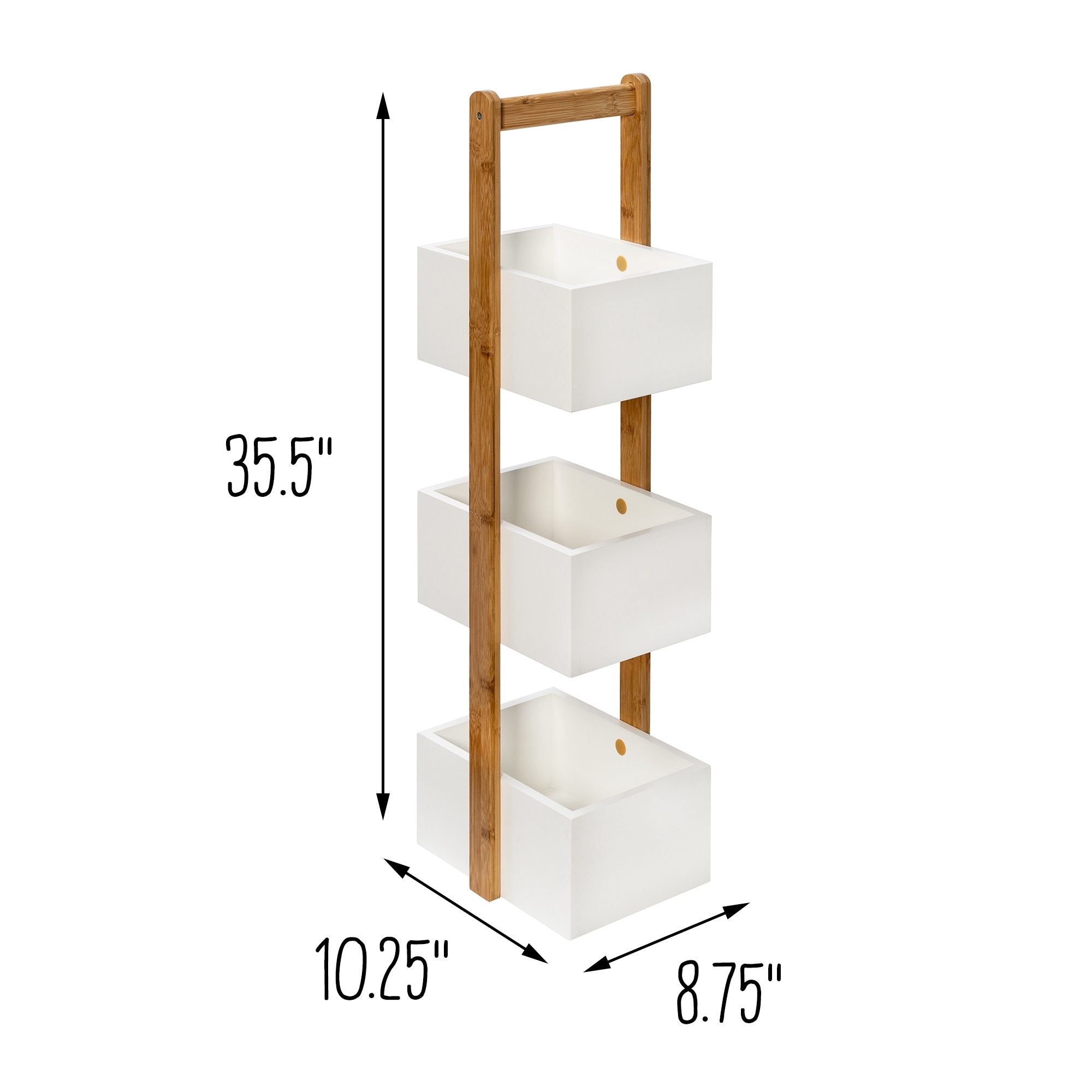 Umbra Oasis Hanging Shower Caddy - 3 basket - Frosted White - NEW