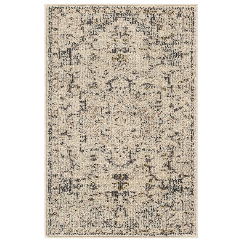 SAFAVIEH Madison Katelijne Boho Medallion Distressed Area Rug - 2'2" x 4' - Ivory/Grey Gold