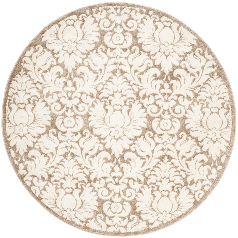 SAFAVIEH Amherst Asseline Modern Rug - 7' Round - Wheat/Beige