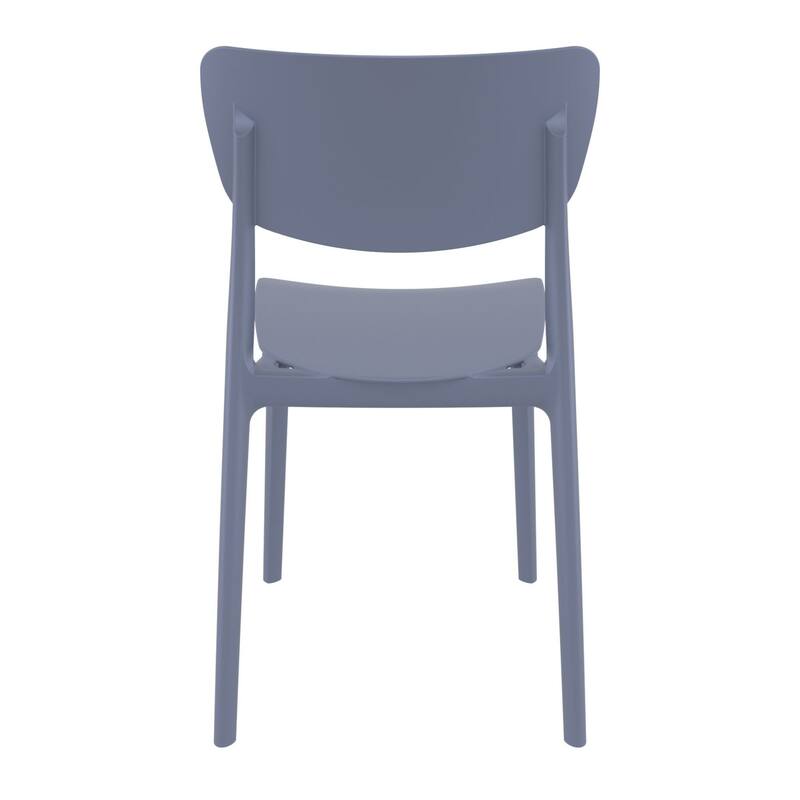 33" Gray Solid Stackable Patio Dining Chair