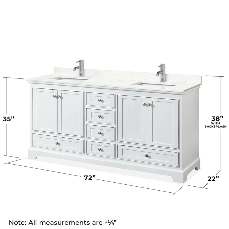 Wyndham Collection WCS202072D-QTZ-UNSMED Deborah 72" Free Standing