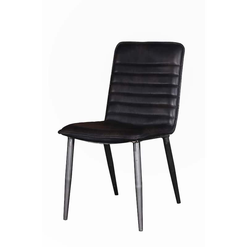 Black and Antique Black Side Chair(Set of 2)
