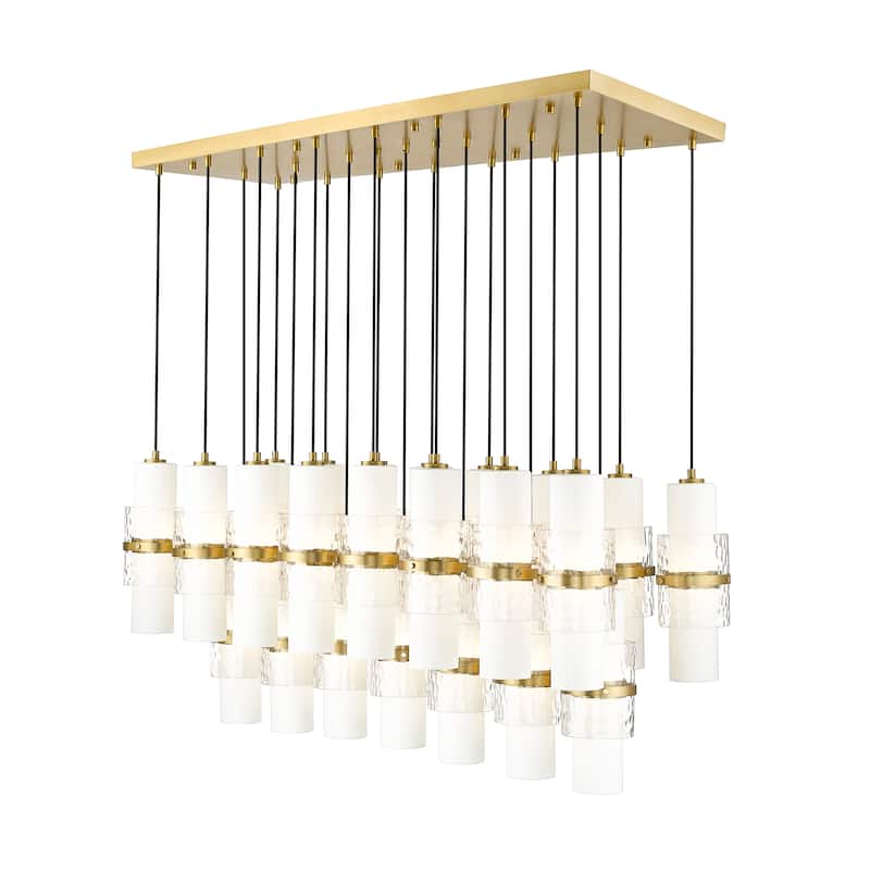 Cayden 23 Light Linear Chandelier in Modern Gold - Modern Gold