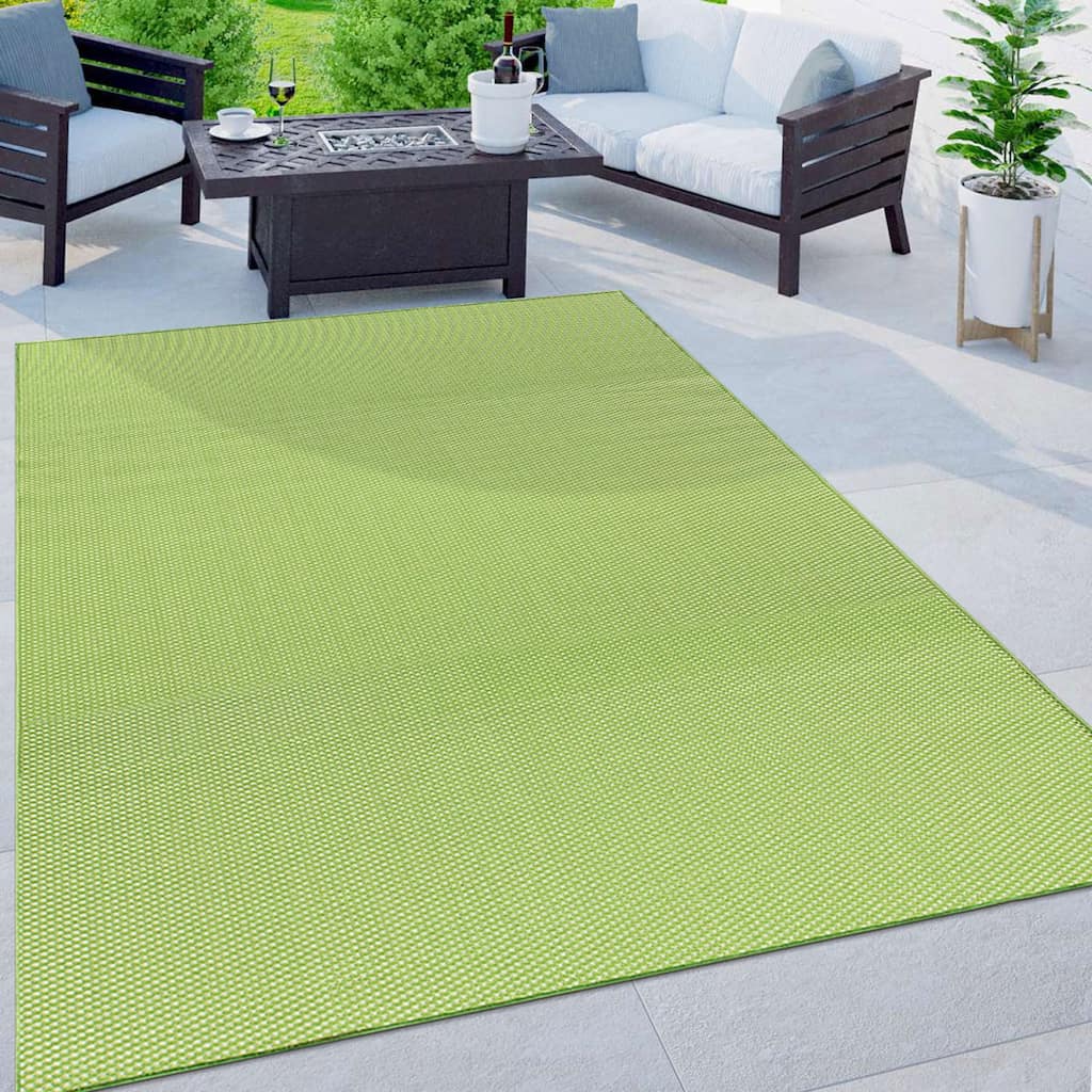 Solid Indoor/Outdoor Flatweave Waterproof Backyard Patio Area Rug