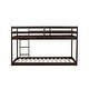 preview thumbnail 15 of 16, Espresso Solid Rubber Wooden Twin over Twin Loft Bed with Ladder for Home