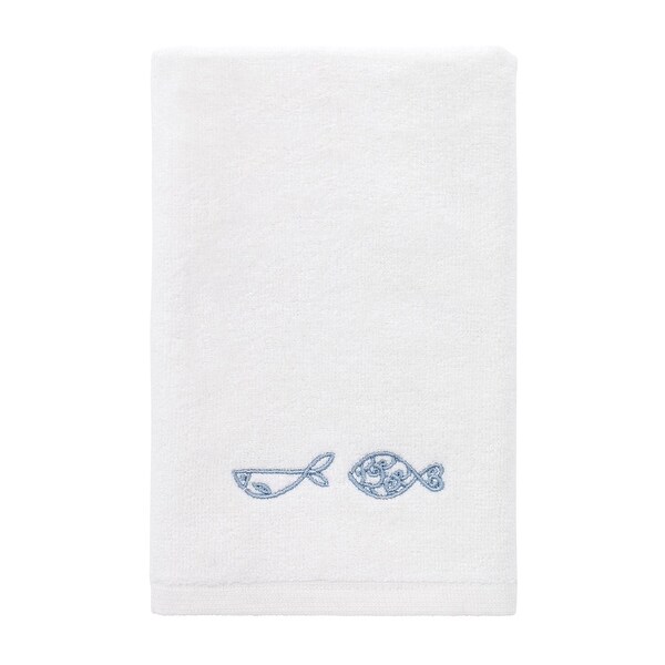 Authentic Hotel and Spa Turkish Cotton Nautical Embroidered Midnight Blue  4-piece Bath Towel Set - On Sale - Bed Bath & Beyond - 22355586