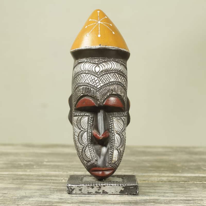Novica Handmade Congo King African Wood Mask
