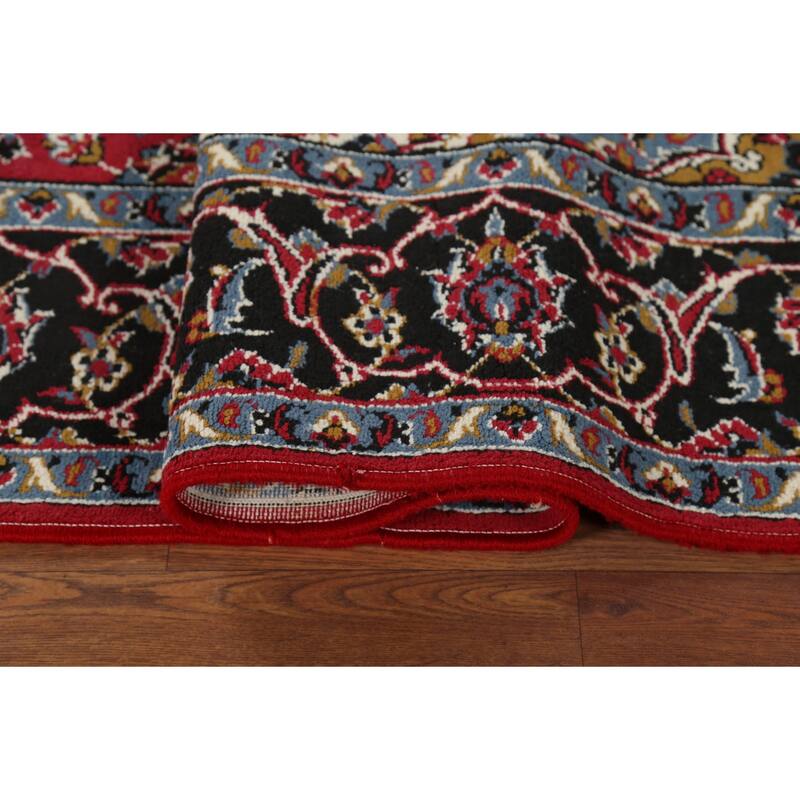 Traditional Floral Mashad Turkish Area Rug Red Machine Made Carpet - 6'5" x 9'9"