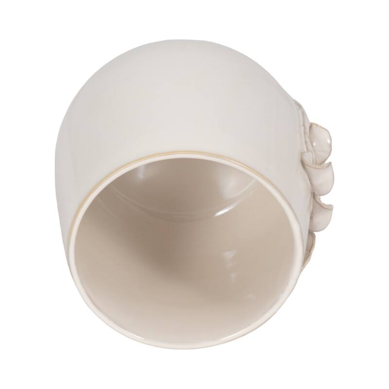 Sagebrook Home Ceramic Elegance, Enchanting Applique Planter for Modern Spaces