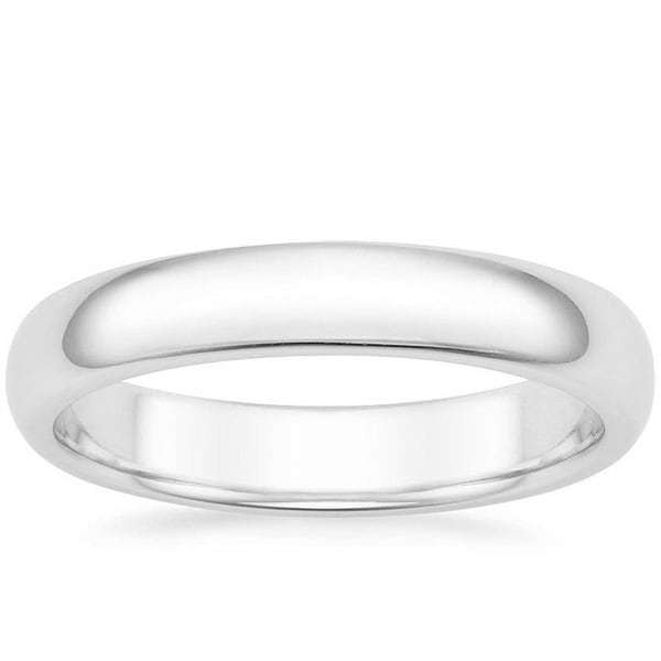 Mcs Jewelry Inc 14 KARAT WHITE GOLD COMFORT FIT WEDDING BAND (4MM)