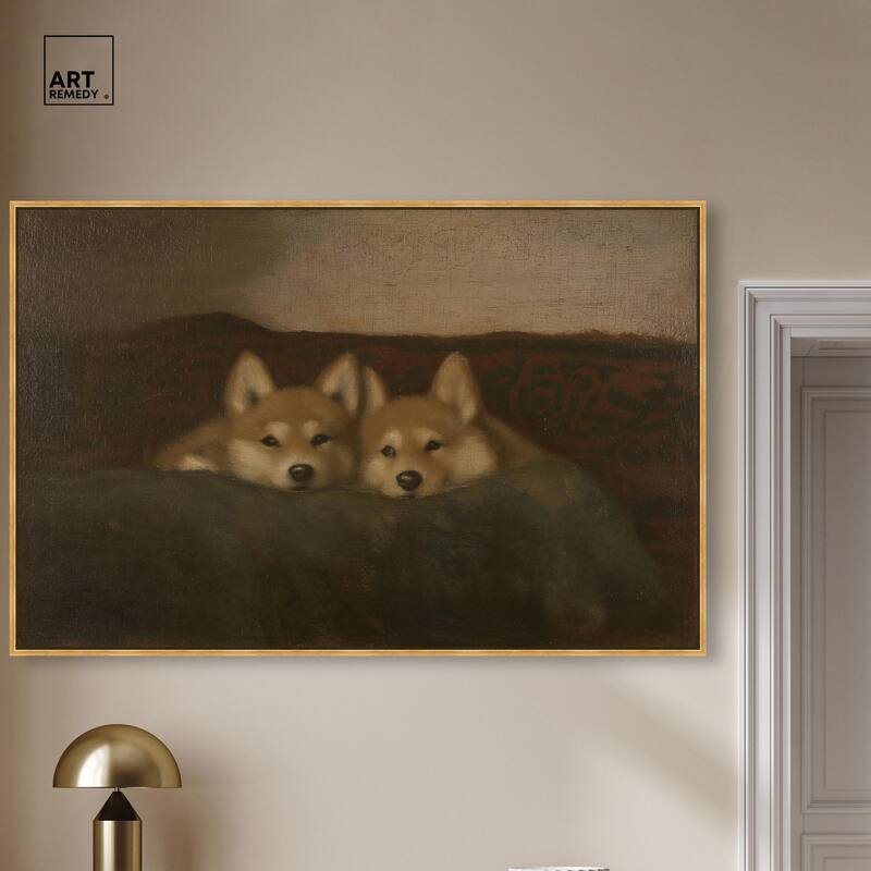 Rustic Dog Days Canvas by Art Remedy