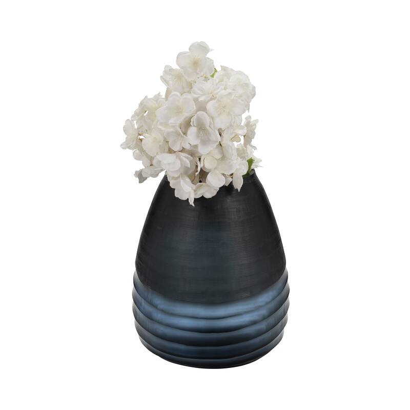 Sagebrook Home Ceramic Vase, Soothing Blue, Medium Size, Decorative Vases, Perfect for Modern Living Spaces