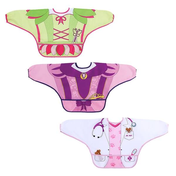 slide 2 of 8, Dreambaby Food & Fun Bibs/Smocks- Fairy, Princess, Vet