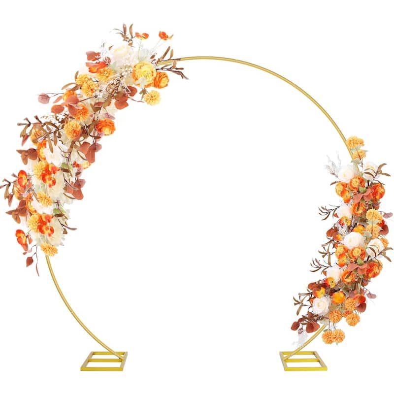 8FT Round Backdrop Stand - Gold