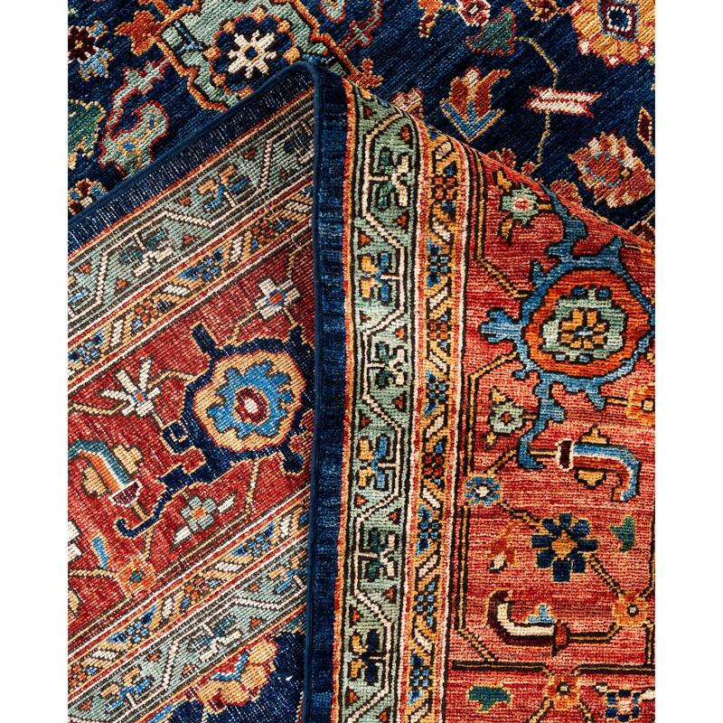 Serapi One-of-a-Kind Hand-Knotted Area Rug - Blue - 9' 2" x 11' 9"