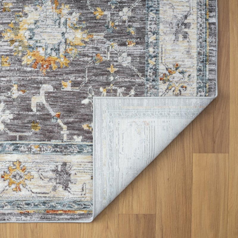 Sevita Gray/Blue Classic Traditional Indoor Area Rug