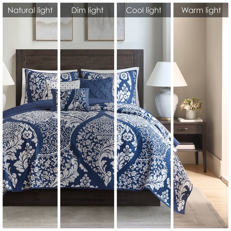 Madison Park Marcella 7 Piece Cotton Printed Comforter Set