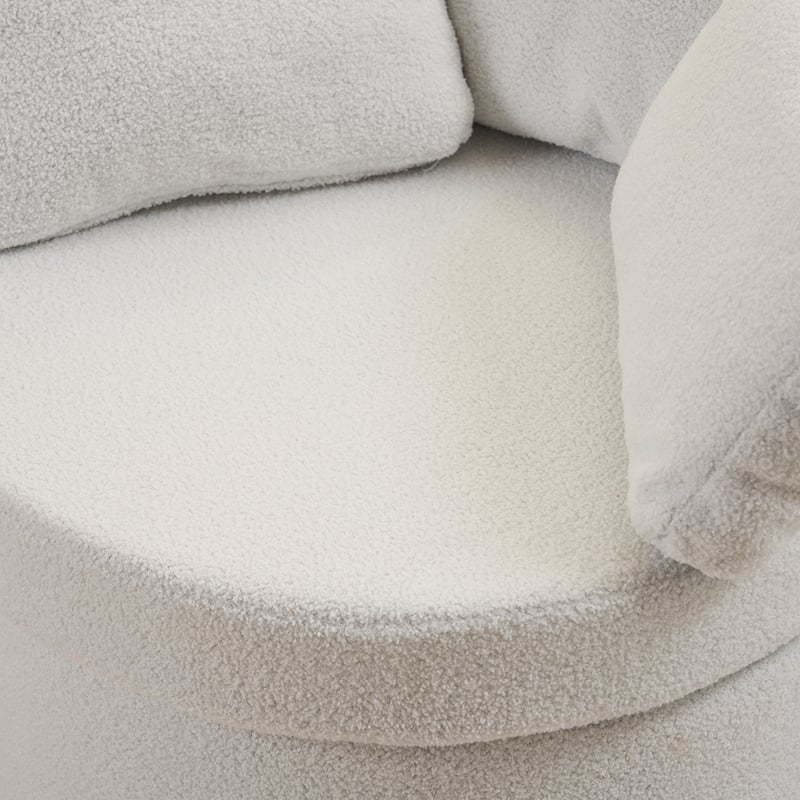 Modern Swivel Storage Chair With Back Cushion For Living Room
