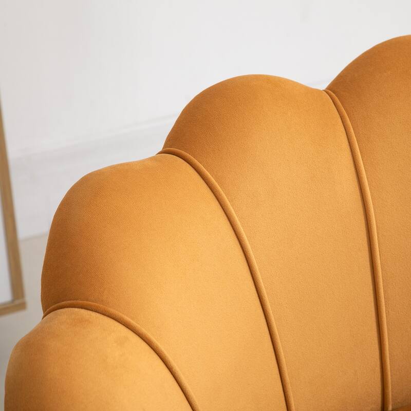 Velvet-touch Fabric Accent Chair