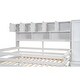 preview thumbnail 11 of 13, White Full Wooden Loft Bed w/ Rolling Desk, Drawers, Cabinet & Wardrobe