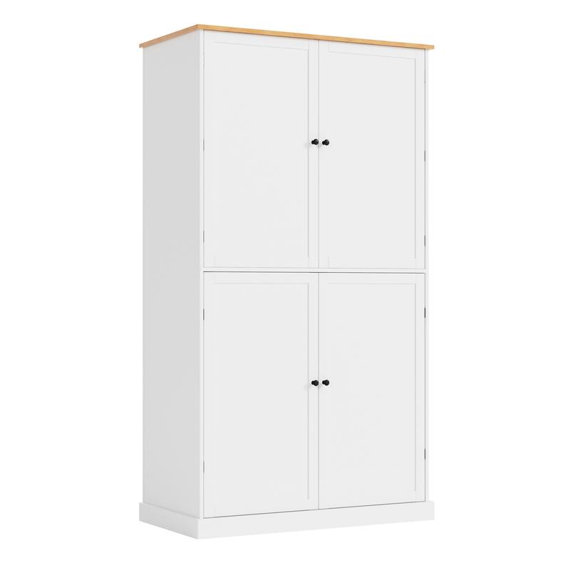 Large Cupboard Storage Cabinet with 2 Drawers - White