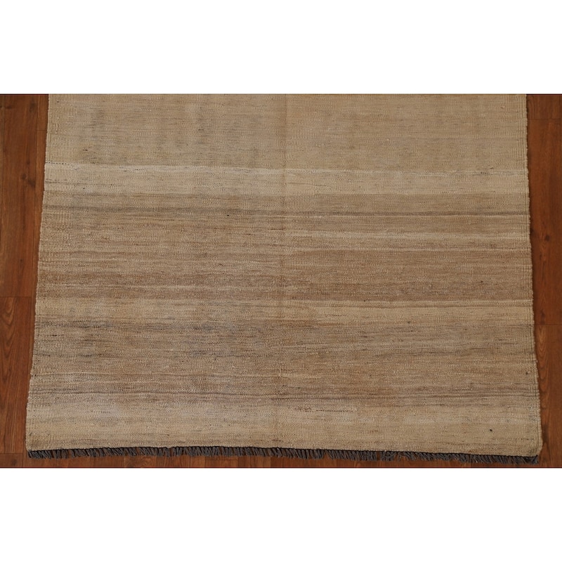 Earth Tone Kilim Modern Area Rug - 4'1''x 6'2''