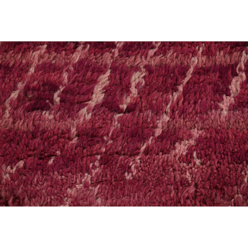 Plush Trellis Moroccan Large Area Rug Handmade Wool Carpet - 9'6" x 14'7"