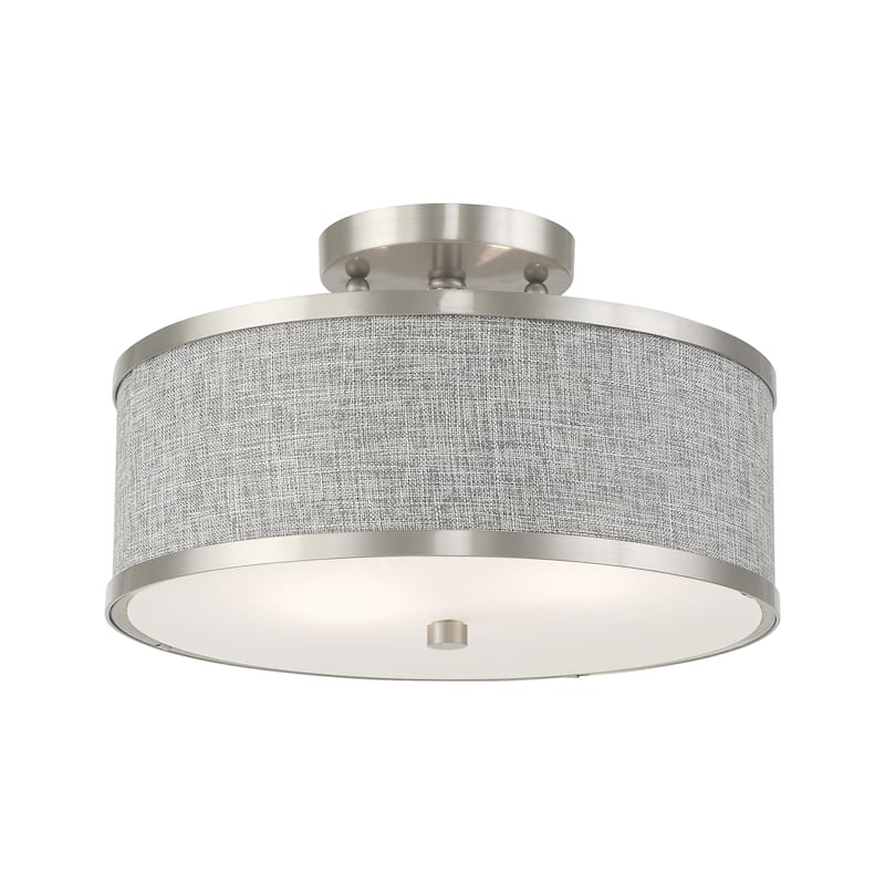 Livex Lighting 2-light Fabric Shade Ceiling Mount, 60422, 62627, 60412, 60402