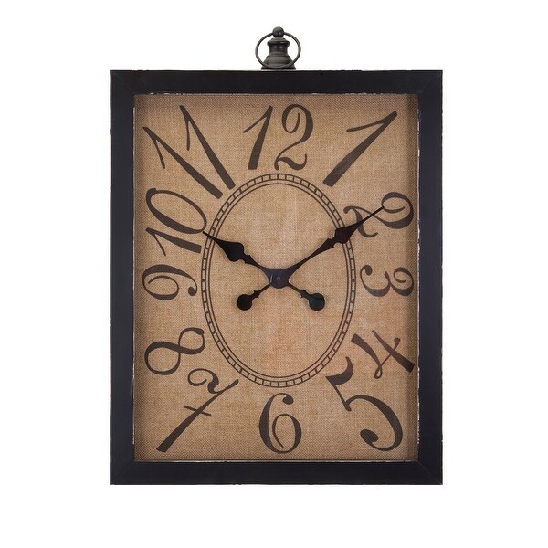 IMAX Home 10449 31-1/2" x 21" Outer Banks Analog Wall Clock by Trisha Yearwood - Black