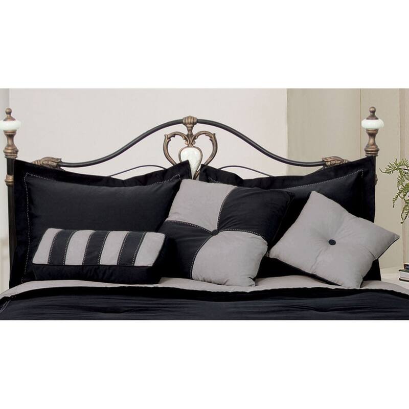 Microfiber Reversible Throw Pillows (Set of 3) - Black