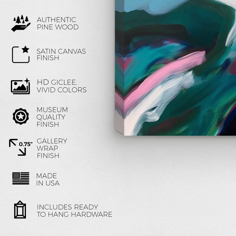 Wynwood Studio Canvas Nature and Landscape Green Mountain Peak Green and Modern & Contemporary Wall Art Canvas Print