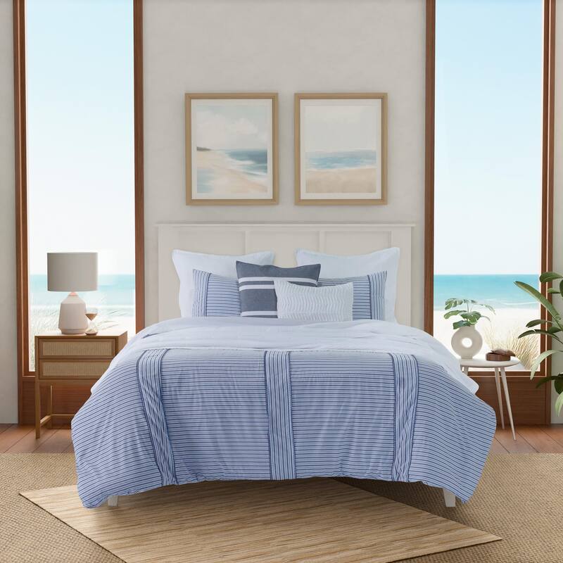 Southern Tide Waves Small White Decorative Pillow