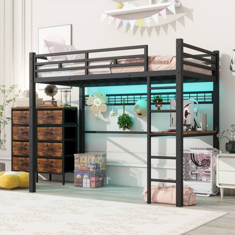 Heavy Metal Bunk Beds with Ladder Kids Bed Frame Twin / Twin XL / Full / Queen Size🏕️
