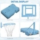 preview thumbnail 7 of 7, Soozier 63" - 70.75" H Adjustable Basketball Hoop and Base with Reinforced Rim & Net & Wheeled Water/Sand Base, Blue