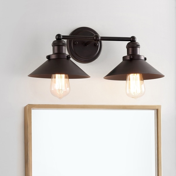 July 17.5" 2-light Metal Vanity Light, Oil Rubbed Bronze by JONATHAN Y