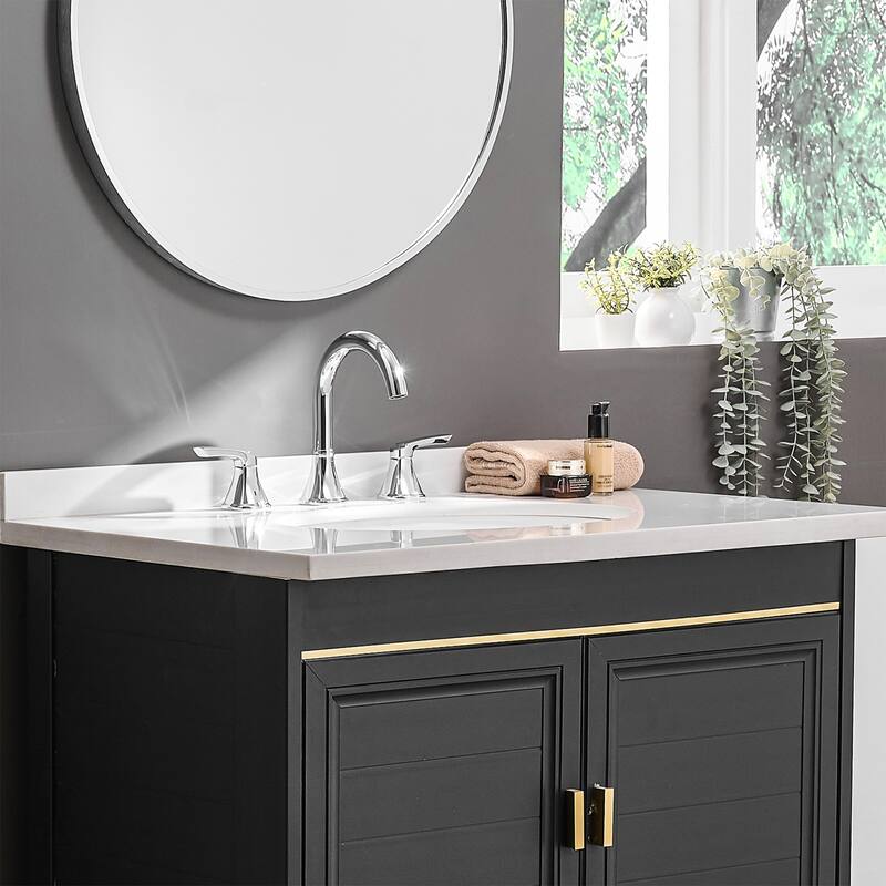 8 Inch Widespread Bathroom Faucet for Sink Deck Mounted Lavatory Vanity Faucet 2 Handle Bathroom Sink Faucet with Pop-up Drain