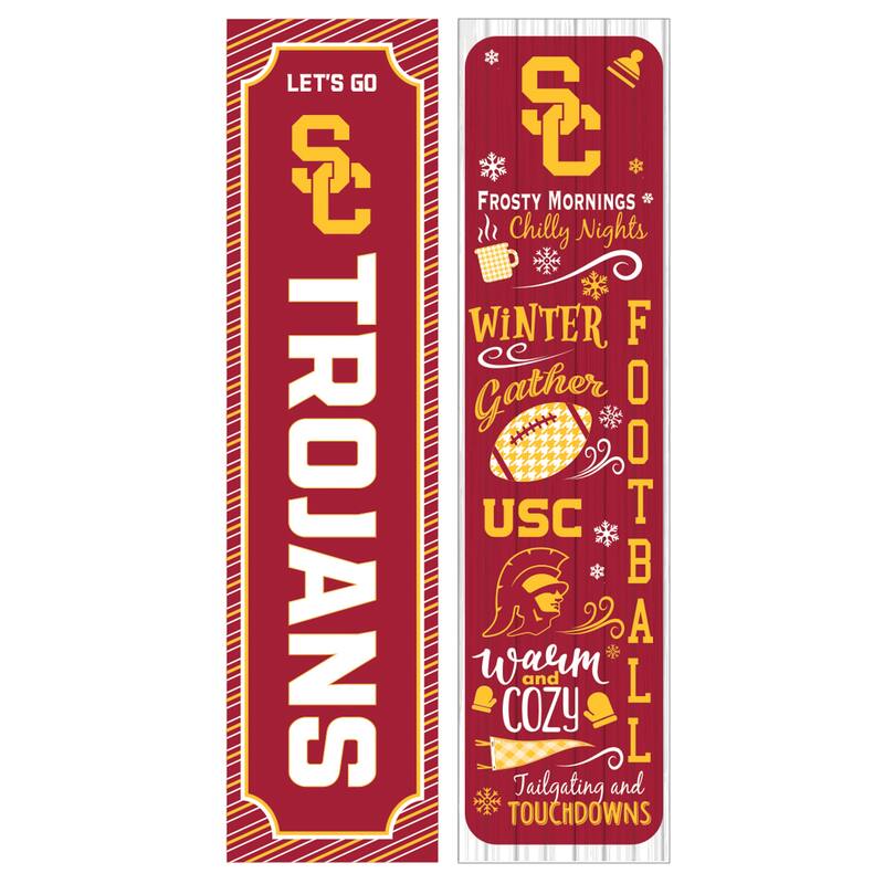 47" Double Sided Seasonal Porch Leaner, University of Southern California - 47" x 11.25"