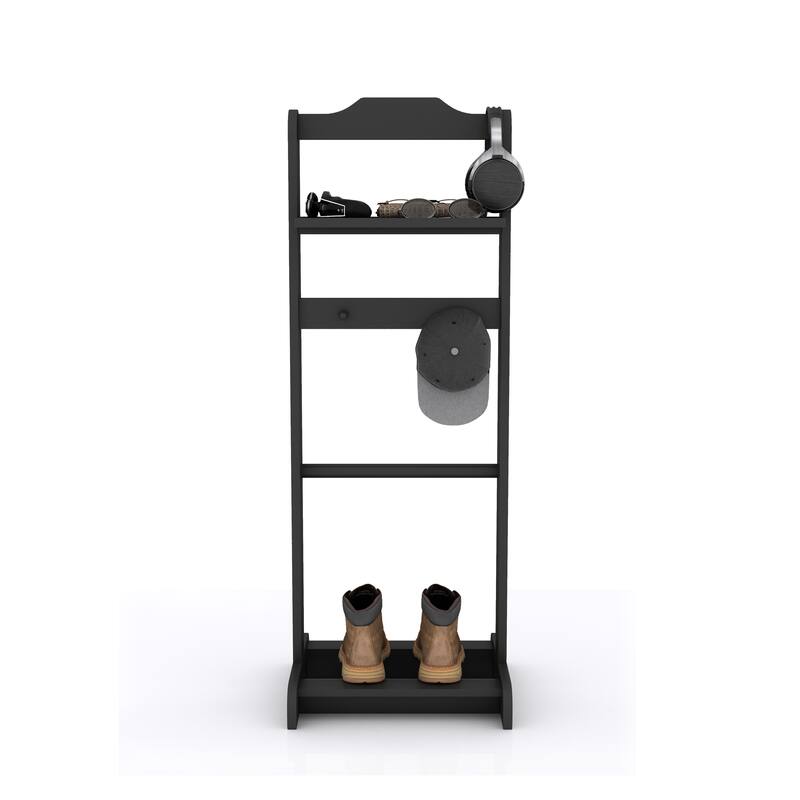 Accent Portable Garment Rack, Clothes Valet Stand with Storage Organizer, for Bedroom, Living room