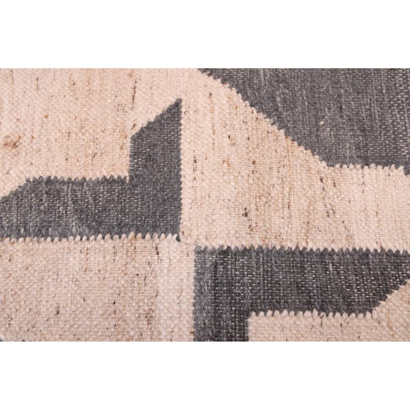 ECARPETGALLERY Flat-Weave Ankara FW Beige Wool Kilim - 9'6 x 13'3