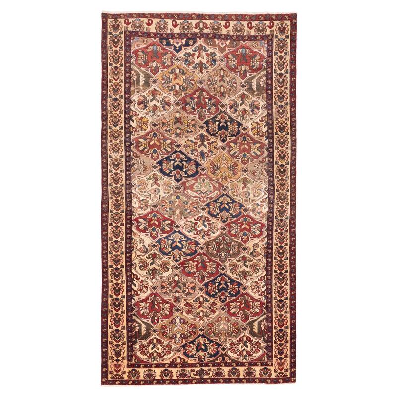 ECARPETGALLERY Hand-knotted Kayseri Vintage Cream Wool Rug - 5'4 x 10'4
