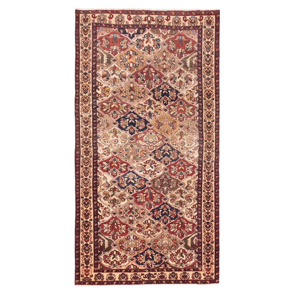 ECARPETGALLERY Hand-knotted Kayseri Vintage Cream Wool Rug - 5'4 x 10'4