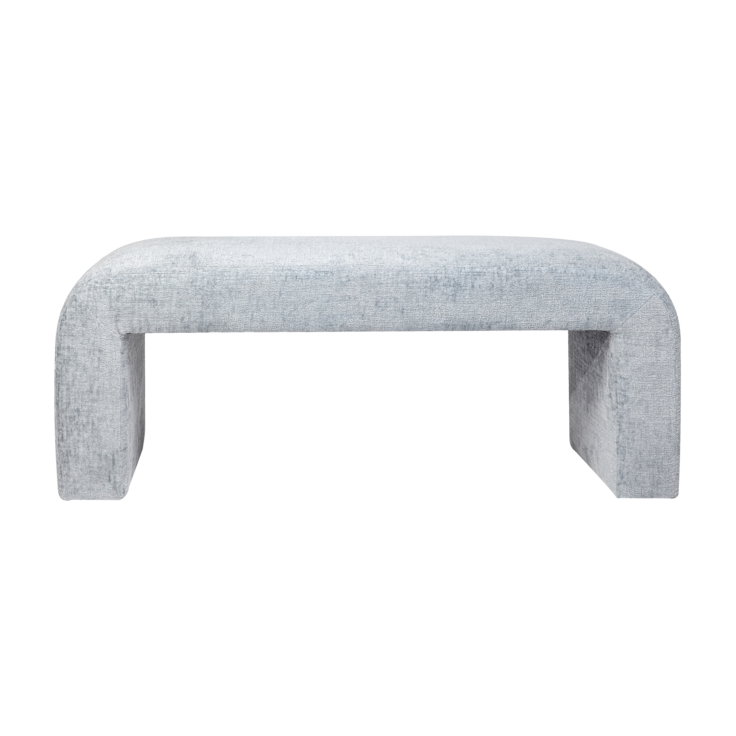 Sophia Modern Luxury Curved Upholstered Jacquard Bench by Jofran