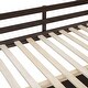 preview thumbnail 17 of 16, Espresso Full Size Wooden Loft Bed with Tri-fold Mirror, Solid Wood Bed with Desk and Shelves