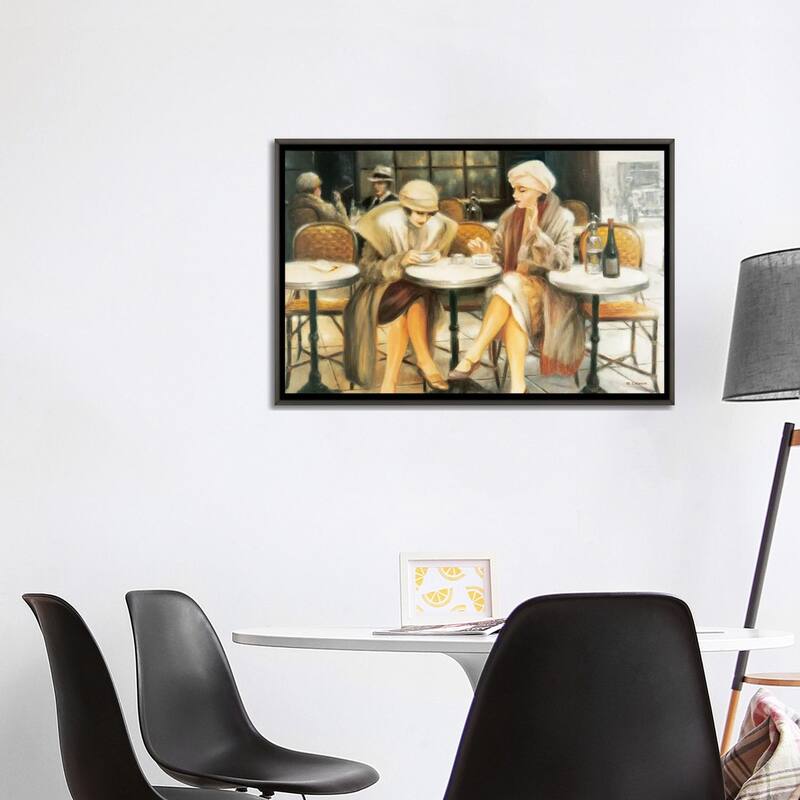 iCanvas "Cafe III" by E Denis Framed