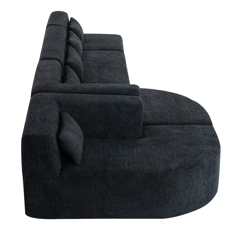 Merax 143.7" Upholstered Sofa Free-combined Sofa Couch